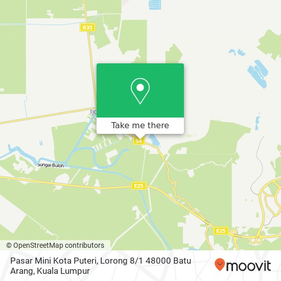 Peta Pasar Mini Kota Puteri, Lorong 8 / 1 48000 Batu Arang