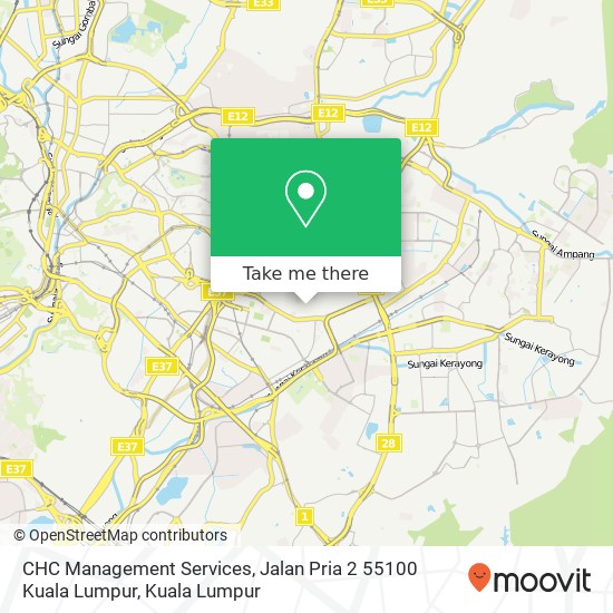 Peta CHC Management Services, Jalan Pria 2 55100 Kuala Lumpur