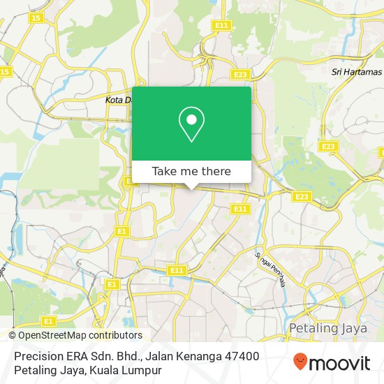 Precision ERA Sdn. Bhd., Jalan Kenanga 47400 Petaling Jaya map