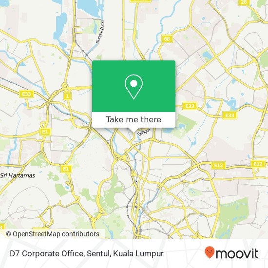 D7 Corporate Office, Sentul map