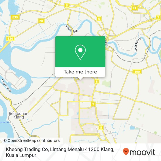 Kheong Trading Co, Lintang Menalu 41200 Klang map