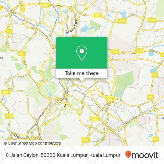 Peta 8 Jalan Ceylon, 50200 Kuala Lumpur