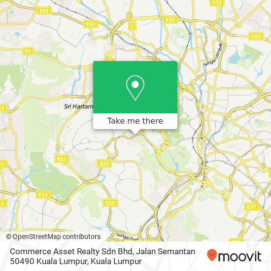 Peta Commerce Asset Realty Sdn Bhd, Jalan Semantan 50490 Kuala Lumpur