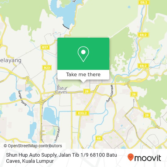 Shun Hup Auto Supply, Jalan Tib 1 / 9 68100 Batu Caves map