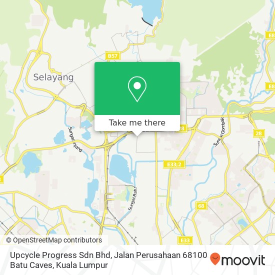 Peta Upcycle Progress Sdn Bhd, Jalan Perusahaan 68100 Batu Caves