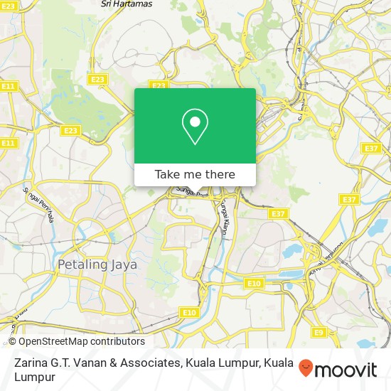 Zarina G.T. Vanan & Associates, Kuala Lumpur map