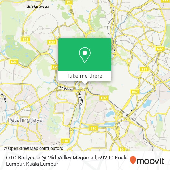 Peta OTO Bodycare @ Mid Valley Megamall, 59200 Kuala Lumpur
