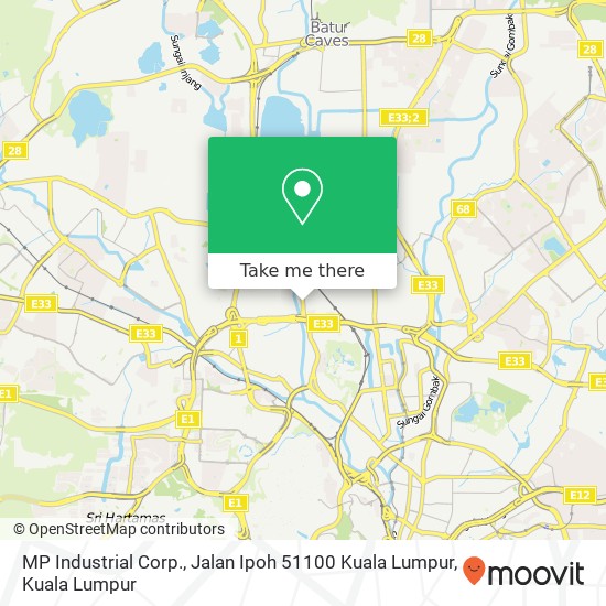 MP Industrial Corp., Jalan Ipoh 51100 Kuala Lumpur map