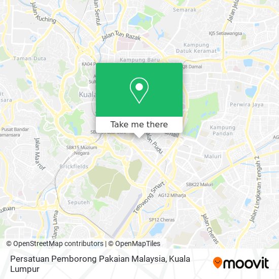 Peta Persatuan Pemborong Pakaian Malaysia