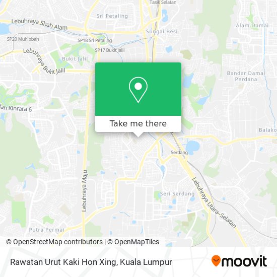 Rawatan Urut Kaki Hon Xing map