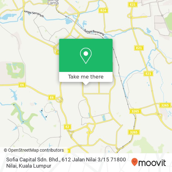 Peta Sofia Capital Sdn. Bhd., 612 Jalan Nilai 3 / 15 71800 Nilai