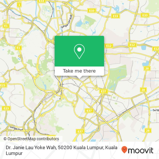 Peta Dr. Janie Lau Yoke Wah, 50200 Kuala Lumpur