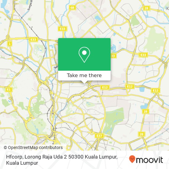 Peta Hfcorp, Lorong Raja Uda 2 50300 Kuala Lumpur
