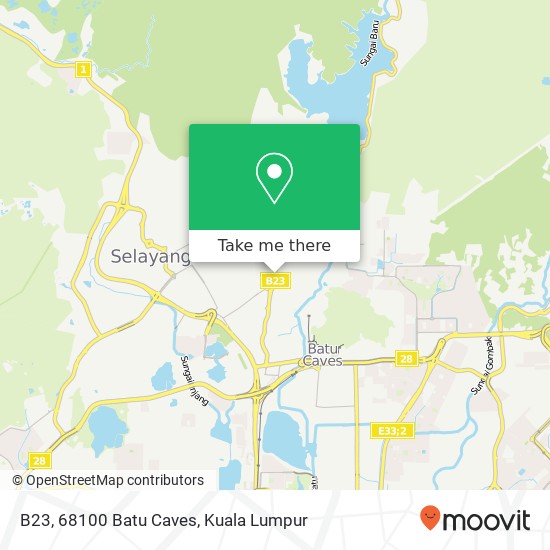 B23, 68100 Batu Caves map