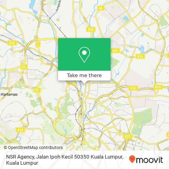 Peta NSR Agency, Jalan Ipoh Kecil 50350 Kuala Lumpur