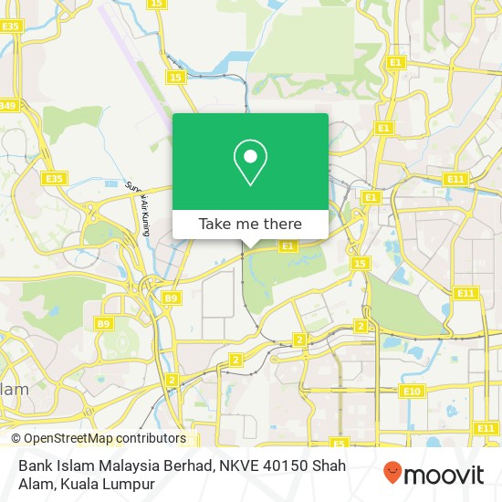 Peta Bank Islam Malaysia Berhad, NKVE 40150 Shah Alam