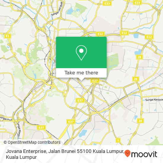 Jovana Enterprise, Jalan Brunei 55100 Kuala Lumpur map