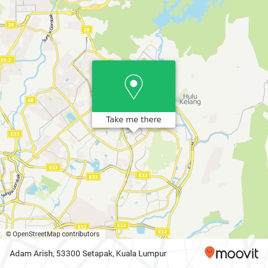 Peta Adam Arish, 53300 Setapak