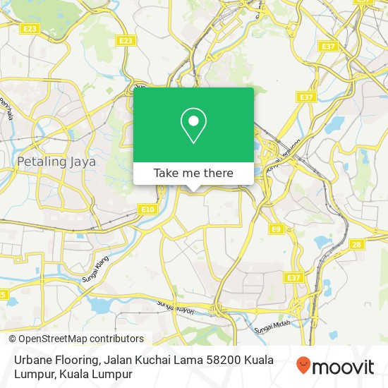 Peta Urbane Flooring, Jalan Kuchai Lama 58200 Kuala Lumpur