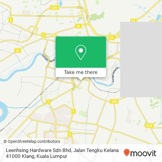 Peta Leenhsing Hardware Sdn Bhd, Jalan Tengku Kelana 41000 Klang