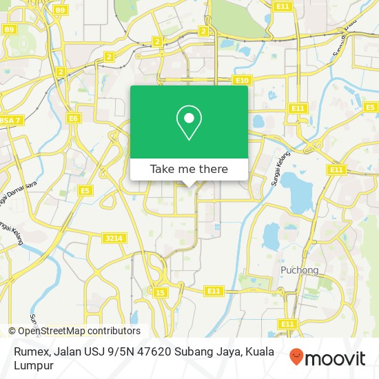 Rumex, Jalan USJ 9 / 5N 47620 Subang Jaya map