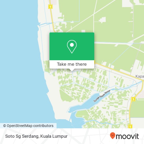 Peta Soto Sg Serdang, Jalan Sungai Serdang 42200 Kapar