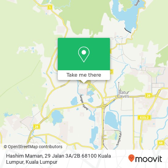 Peta Hashim Maman, 29 Jalan 3A / 2B 68100 Kuala Lumpur