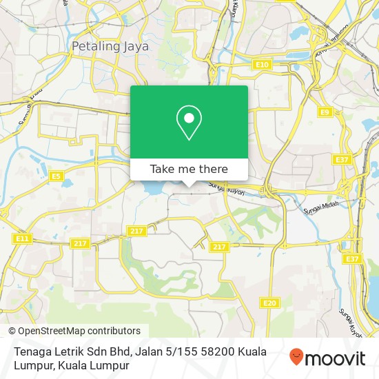 Peta Tenaga Letrik Sdn Bhd, Jalan 5 / 155 58200 Kuala Lumpur