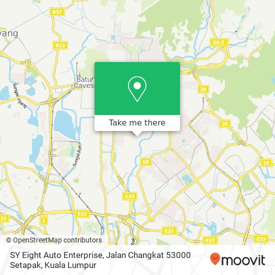Peta SY Eight Auto Enterprise, Jalan Changkat 53000 Setapak