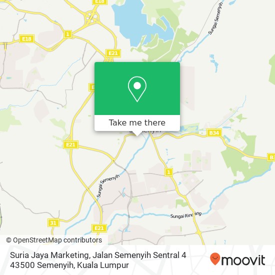 Suria Jaya Marketing, Jalan Semenyih Sentral 4 43500 Semenyih map