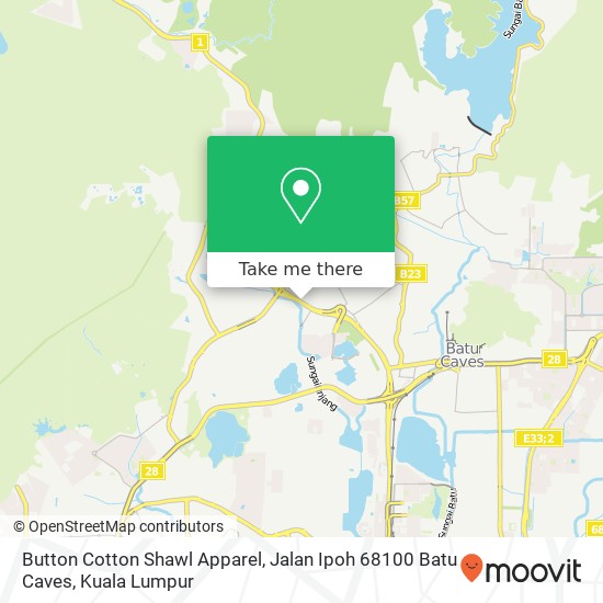 Button Cotton Shawl Apparel, Jalan Ipoh 68100 Batu Caves map