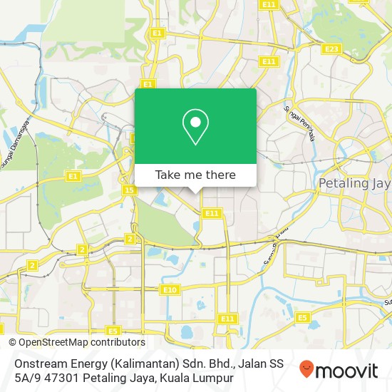 Onstream Energy (Kalimantan) Sdn. Bhd., Jalan SS 5A / 9 47301 Petaling Jaya map