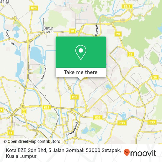 Kota EZE Sdn Bhd, 5 Jalan Gombak 53000 Setapak map