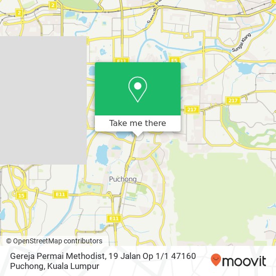 Gereja Permai Methodist, 19 Jalan Op 1 / 1 47160 Puchong map