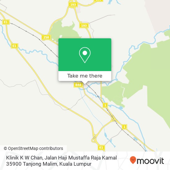 Klinik K W Chan, Jalan Haji Mustaffa Raja Kamal 35900 Tanjong Malim map