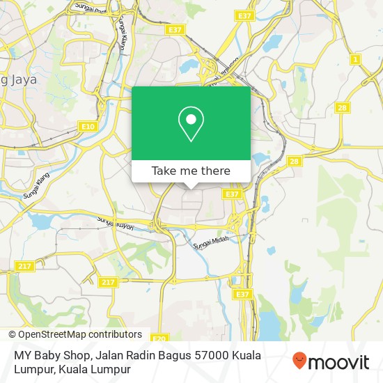 Peta MY Baby Shop, Jalan Radin Bagus 57000 Kuala Lumpur