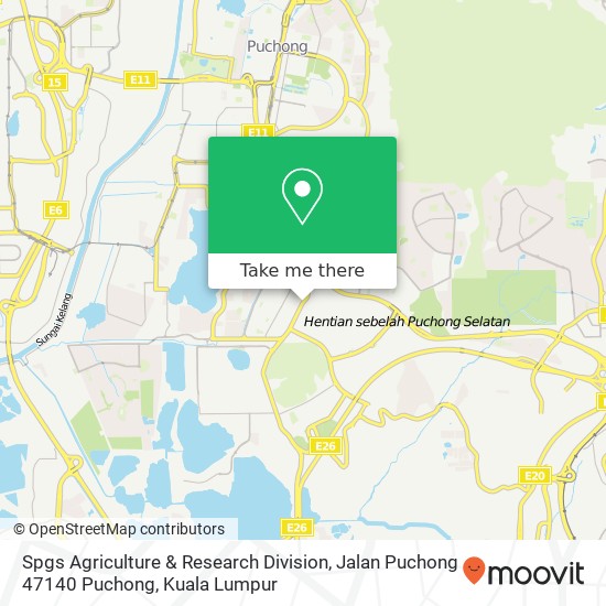 Peta Spgs Agriculture & Research Division, Jalan Puchong 47140 Puchong