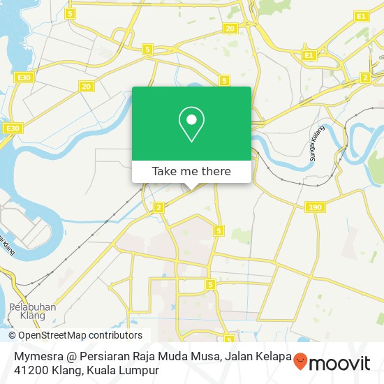 Peta Mymesra @ Persiaran Raja Muda Musa, Jalan Kelapa 41200 Klang