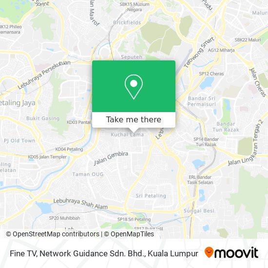 Fine TV, Network Guidance Sdn. Bhd. map