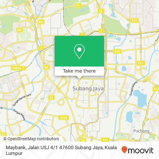 Maybank, Jalan USJ 4 / 1 47600 Subang Jaya map