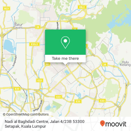 Nadi al Baghdadi Centre, Jalan 4 / 23B 53300 Setapak map