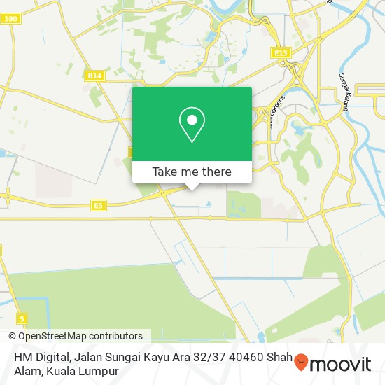 Peta HM Digital, Jalan Sungai Kayu Ara 32 / 37 40460 Shah Alam