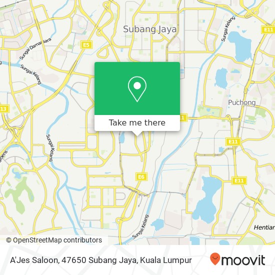 A'Jes Saloon, 47650 Subang Jaya map
