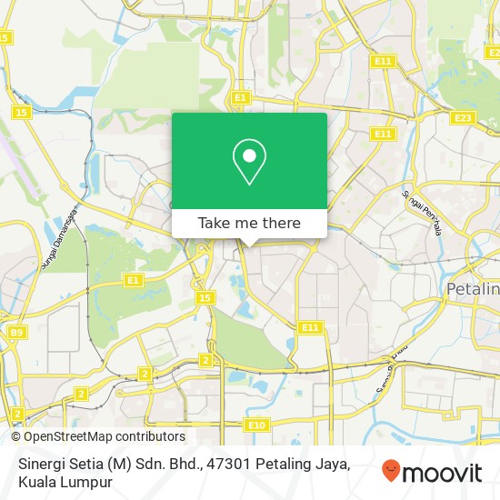 Sinergi Setia (M) Sdn. Bhd., 47301 Petaling Jaya map