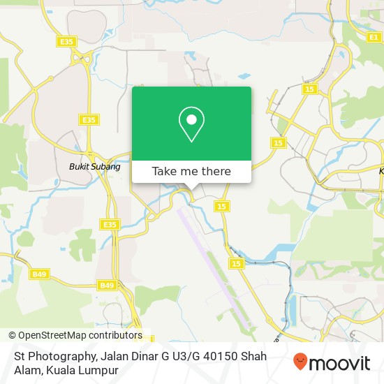 St Photography, Jalan Dinar G U3 / G 40150 Shah Alam map