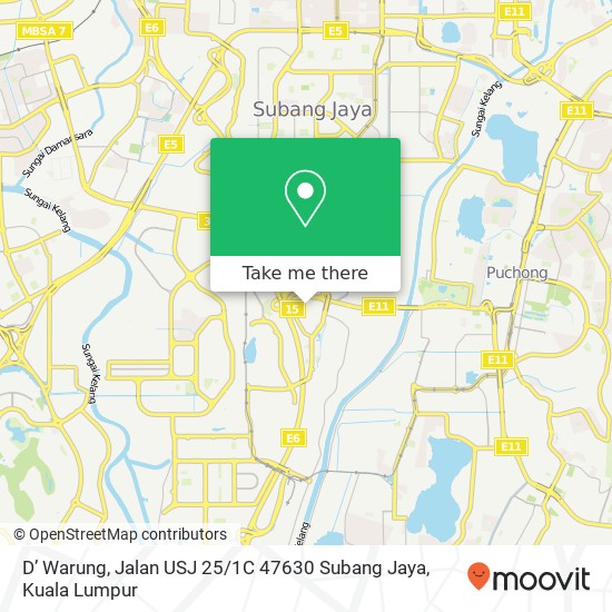 D’ Warung, Jalan USJ 25 / 1C 47630 Subang Jaya map