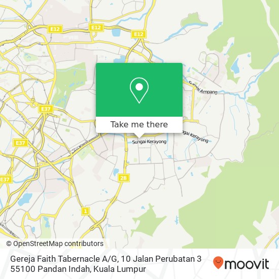 Gereja Faith Tabernacle A / G, 10 Jalan Perubatan 3 55100 Pandan Indah map