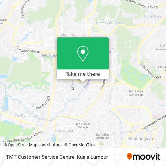 TMT Customer Service Centre map