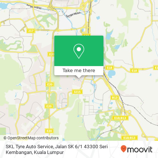 Peta SKL Tyre Auto Service, Jalan SK 6 / 1 43300 Seri Kembangan