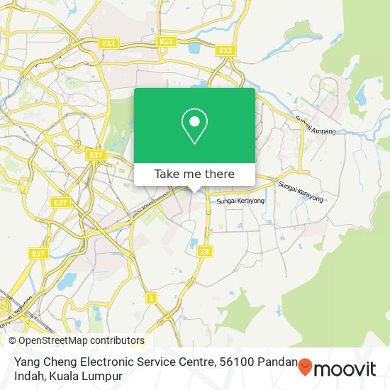 Peta Yang Cheng Electronic Service Centre, 56100 Pandan Indah
